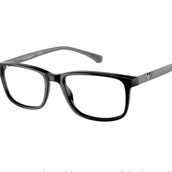 Emporia Armani Men’s EA3098 5378 Eyeglasses Frames Case Black/Gray. NWT - Picture 1 of 7